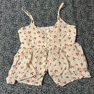 Cherry Spaghetti Strap Top